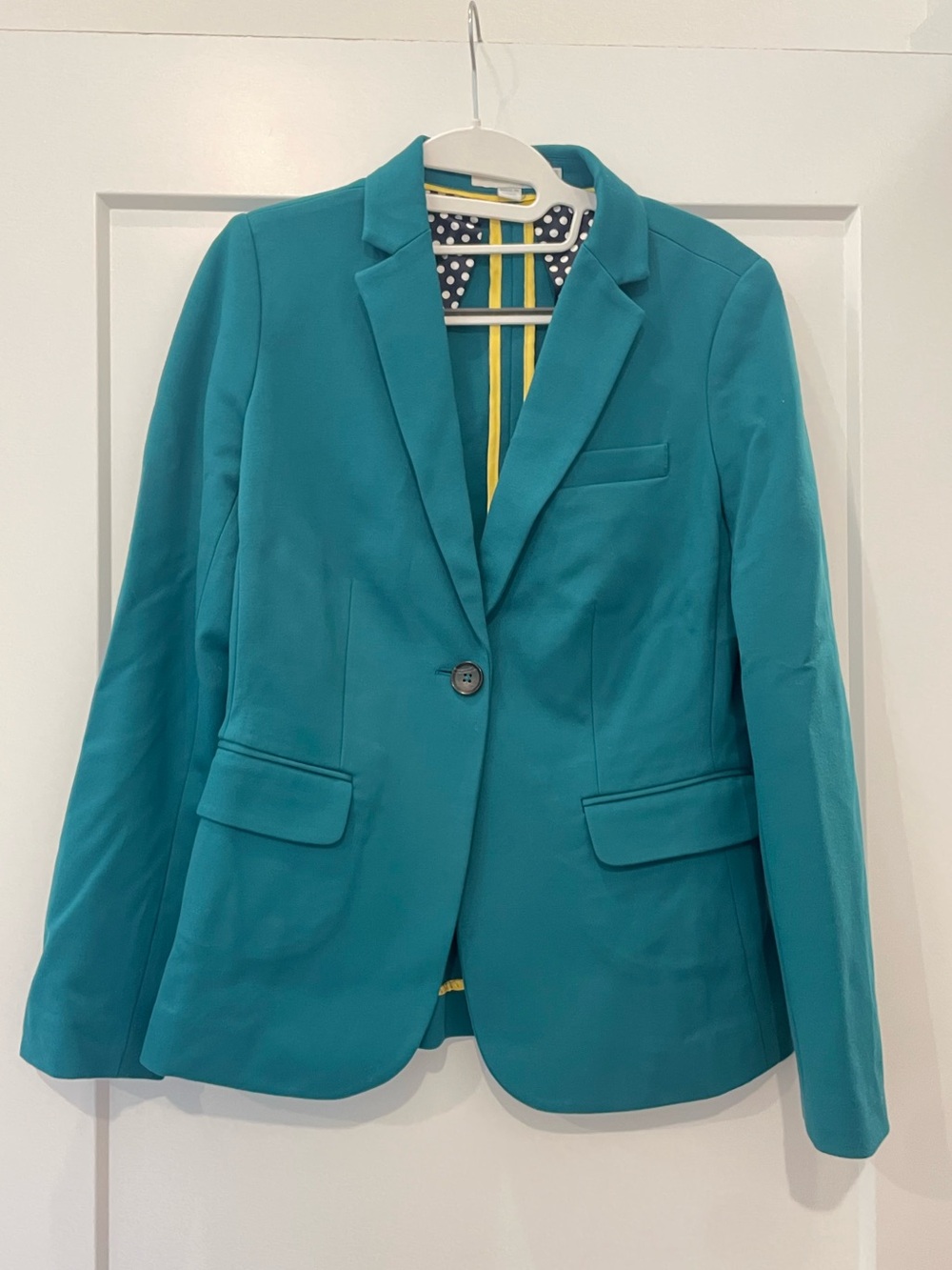 Boden Emilia Ponte Teal Single Button Blazer 
Size 4 Regular